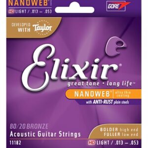 Elixir HD NANOWEB Light 11182 (013-053) 엘릭서 HD 나노웹 통기타줄