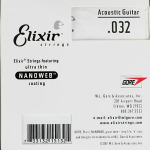 Elixir NANOWEB Bronze (032게이지) 4개 엘릭서 낱줄 [15132]