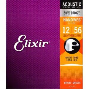 Elixir Acoustic NANOWEB Light Medium (012-056) 11077 엘릭서 나노웹 통기타줄