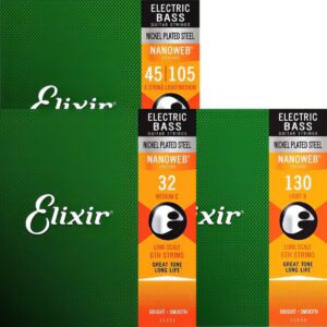 Elixir 나노웹 6현 니켈 베이스줄 (032-130)