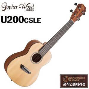 고퍼우드 콘서트 우쿨렐레 U200CSLE / 탑솔리드