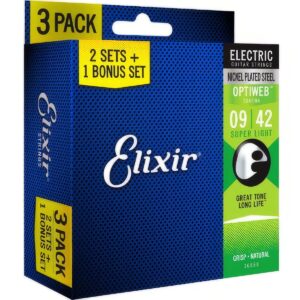 Elixir OPTIWEB Electric Super Light 009-042 / 옵티웹 일렉기타 스트링 3팩 (16550)