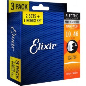 Elixir NANOWEB Electric Light 3팩 010-046 / 나노웹 일렉기타 스트링 3팩 (16542)