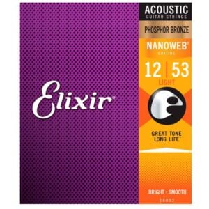 Elixir 엘릭서 NANOWEB Phosphor Bronze 나노웹 통기타 스트링 012-053 (16052)