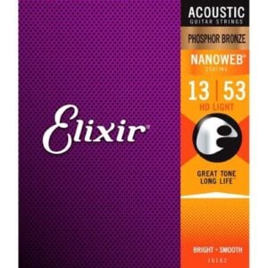 Elixir 엘릭서 NANOWEB Phosphor Bronze 나노웹 통기타 스트링 013-053 (16102)
