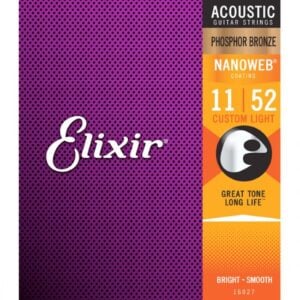 Elixir 엘릭서 NANOWEB Phosphor Bronze 나노웹 통기타 스트링 011-052 (16027)