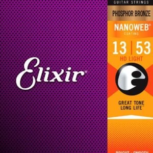 Elixir HD Phosphor Bronze NANOWEB Light (013-053) 16182 엘릭서 HD 포스포브론즈 나노웹 통기타줄