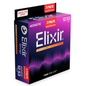 Elixir Nanoweb Phosphor Bronze Light (012-053) 엘릭서 포스포 브론즈 통기타줄 3팩 16569