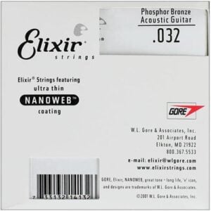 Elixir 포스포 브론즈 낱선 032게이지 1팩 (4개)