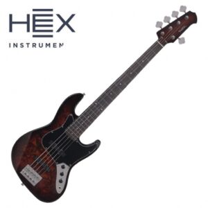 HEX 헥스 5현 베이스 기타 B365 Transparent Brown Burst  (G/TBR)