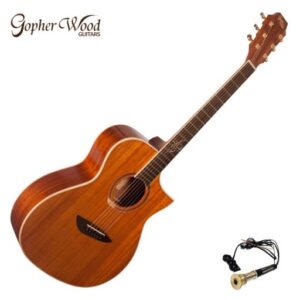 Gopher Wood 고퍼우드 통기타 G420CE 유광 마호가니 탑백솔리드